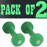 York Barbell Neoprene Coated Fitbell Dumbbell (8LB Pack of 2) | Dumbbell Set for Women & Men Durable Anti-Roll Anti-Slip, Color Green | Ideal for Arm Rows Squats Chest Presses Bicep Curls-hydrafitnessparts