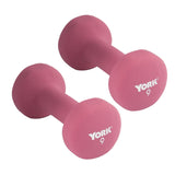 York Barbell Neoprene Coated Fitbell Dumbbell 9LB Pack 2 Dumbbell Set Women&Men-hydrafitnessparts