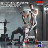 York Barbell Neoprene Hexagon Dumbbells with Cast Ergo Handle (10lb, Pack of 4) | Durable Anti-Slip Exercise & Fitness Strength Training Free Weights for Home Gym | Black | For Men & Women-hydrafitnessparts