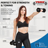 York Barbell Neoprene Hexagon Dumbbells with Cast Ergo Handle (15lb, Pack of 1) | Durable Anti-Slip Exercise & Fitness Strength Training Free Weights for Home Gym | Black | For Men & Women-hydrafitnessparts