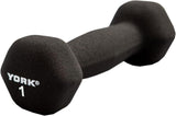 York Barbell Neoprene Hexagon Dumbbells with Cast Ergo Handle 1lb Pack 1 Durable-hydrafitnessparts