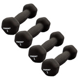 York Barbell Neoprene Hexagon Dumbbells with Cast Ergo Handle 2lb Pack 4-hydrafitnessparts