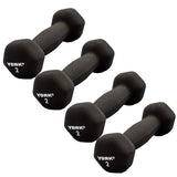 York Barbell Neoprene Hexagon Dumbbells with Cast Ergo Handle (2lb, Pack of 4) | Durable Anti-Slip Exercise & Fitness Strength Training Free Weights for Home Gym | Black | For Men & Women-hydrafitnessparts