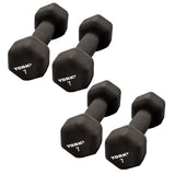 York Barbell Neoprene Hexagon Dumbbells with Cast Ergo Handle (7lb, Pack of 4) | Durable Anti-Slip Exercise & Fitness Strength Training Free Weights for Home Gym | Black | For Men & Women-hydrafitnessparts