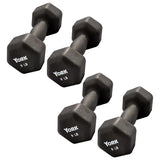 York Barbell Neoprene Hexagon Dumbbells with Cast Ergo Handle (9lb, Pack of 4) | Durable Anti-Slip Exercise & Fitness Strength Training Free Weights for Home Gym | Black | For Men & Women-hydrafitnessparts