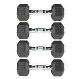 York Barbell PVC Hex Dumbbell with Chrome Ergonomic Handle – 10LB 2 Pair,-hydrafitnessparts