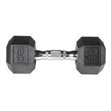 York Barbell PVC Hex Dumbbell with Chrome Ergonomic Handle – 20LB Single-hydrafitnessparts