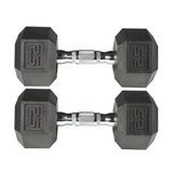 York Barbell PVC Hex Dumbbell with Chrome Ergonomic Handle – 25LB Pair-hydrafitnessparts