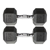 York Barbell PVC Hex Dumbbell with Chrome Ergonomic Handle – 30LB Pair-hydrafitnessparts