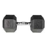 York Barbell PVC Hex Dumbbell with Chrome Ergonomic Handle – 50LB Single, Durable Noise-Reducing PVC Coated Dumbbells Weights for Strength Training, Bodybuilding, Lifting, Exercise & Home Gym Fitness-hydrafitnessparts