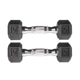 York Barbell PVC Hex Dumbbell with Chrome Ergonomic Handle – 5LB Pair-hydrafitnessparts
