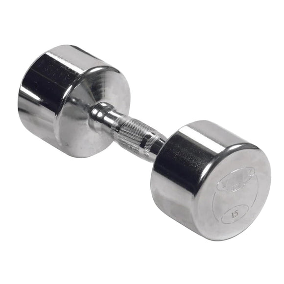 York Barbell Professional Chrome Dumbbell with Ergo Grip, Heavy-Duty Solid Steel Knurled Handles, Hand Weights for Exercise Muscle Toning Home Gym Workout and Fitness Training - 50lb Pak of 1-hydrafitnessparts