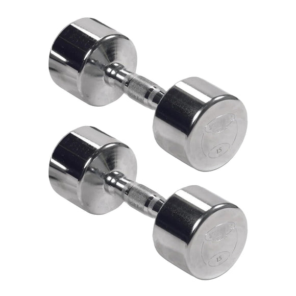 York Barbell Professional Chrome Dumbbell with Ergo Grip, Heavy-Duty Solid Steel Knurled Handles, Hand Weights for Exercise Muscle Toning Home Gym Workout and Fitness Training - 50lb Pak of 2-hydrafitnessparts