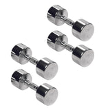 York Barbell Professional Chrome Dumbbell with Ergo Grip, Heavy-Duty Solid Steel Knurled Handles, Hand Weights for Exercise Muscle Toning Home Gym Workout and Fitness Training - 50lb Pak of 4-hydrafitnessparts