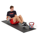 York Barbell Roll-Up Exercise Mat 2' x 6' x 3/8" | Thick Durable Cardio Mat with Nylon Handles | Non-Slip Stretching Mat for Plyometrics, Weights, Jump Rope | Shoe Friendly Design-hydrafitnessparts