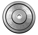 York Barbell Rubber Training Bumper Plate – Olympic Weight Plates with 2" Reinforced Center Steel Sleeve – Solid Rubber for Noise Reduction, Floor Protection – 10 kg Dia 17½", Thk 2"-hydrafitnessparts