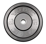 York Barbell Rubber Training Bumper Plate – Olympic Weight Plates with 2" Reinforced Center Steel Sleeve – Solid Rubber for Noise Reduction, Floor Protection – 15 kg Dia 17⅝", Thk 2¾"-hydrafitnessparts
