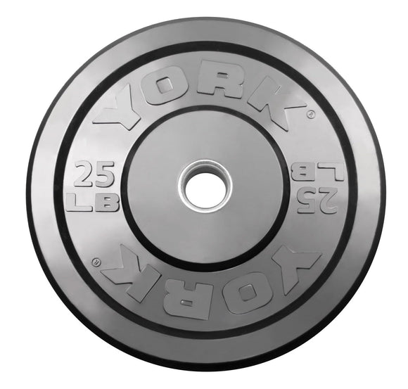 York Barbell Rubber Training Bumper Plate – Olympic Weight Plates with 2