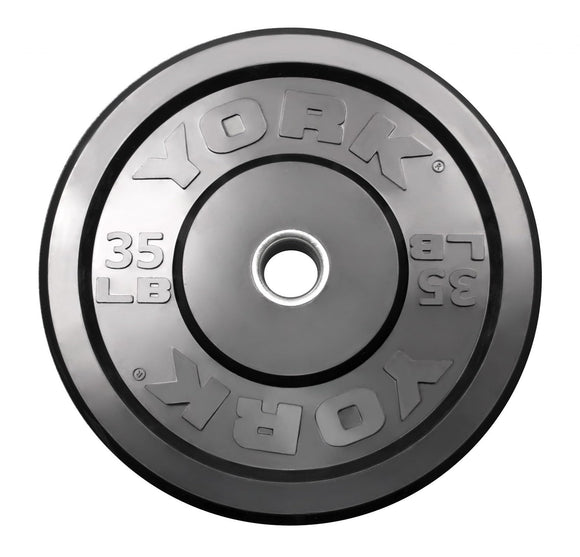York Barbell Rubber Training Bumper Plate – Olympic Weight Plates with 2