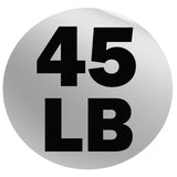 York Barbell Rubber Training Bumper Plate – Olympic Weight Plates with 2" Reinforced Center Steel Sleeve – Solid Rubber for Noise Reduction, Floor Protection – 45 lb Dia 17¾", Thk 3½"-hydrafitnessparts