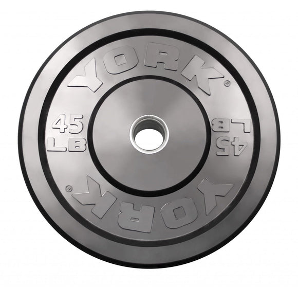 York Barbell Rubber Training Bumper Plate – Olympic Weight Plates with 2