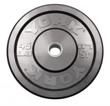 York Barbell Rubber Training Bumper Plate – Olympic Weight Plates with 2" Reinforced Center Steel Sleeve – Solid Rubber for Noise Reduction, Floor Protection – 45 lb Dia 17¾", Thk 3½"-hydrafitnessparts