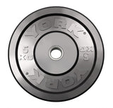 York Barbell Rubber Training Bumper Plate – Olympic Weight Plates with 2" Reinforced Center Steel Sleeve – Solid Rubber for Noise Reduction, Floor Protection – Available in 5 kg Dia 17½", Thk 1⅛"-hydrafitnessparts