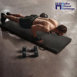 York Barbell Tri-Fold Ultimate Folding Exercise Mat with Carrying Handles | Anti-Tear Multi Option Training & Workout Fitness Floor Mat for Stretching Yoga MMA Gymnastics | 2′ x 6′ x 2″-hydrafitnessparts