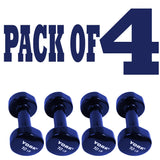 York Barbell Vinyl Coated Fitbell Dumbbell (10LB, Pack of 4) | Durable Anti-Roll Anti-Slip, Color Blue | Ideal for Arm Rows Squats Chest Presses Bicep Curls Walking Jogging & Yoga-hydrafitnessparts