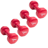 York Barbell Vinyl Coated Fitbell Dumbbell (12LB, Pack of 4) | Durable Anti-Roll Anti-Slip, Color Magenta | Ideal for Arm Rows Squats Chest Presses Bicep Curls Walking Jogging & Yoga-hydrafitnessparts