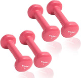 York Barbell Vinyl Coated Fitbell Dumbbell (1LB, Pack of 4) | Dumbbell Set for Women & Men Durable Anti-Roll, Anti-Slip, Pink | Ideal for Arm Rows, Squats, Chest Presses, Bicep Curls, Jogging & Yoga-hydrafitnessparts