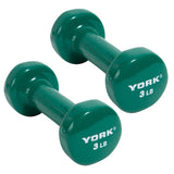 York Barbell Vinyl Coated Fitbell Dumbbell (3LB, Pack of 2) | Durable Anti-Roll Anti-Slip, Color Grape | Ideal for Arm Rows Squats Chest Presses Bicep Curls Walking Jogging & Yoga-hydrafitnessparts