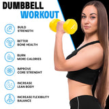 York Barbell Vinyl Coated Fitbell Dumbbell (4LB, Pack of 1) | Durable Anti-Roll Anti-Slip, Color Yellow | Ideal for Arm Rows Squats Chest Presses Bicep Curls Walking Jogging & Yoga-hydrafitnessparts