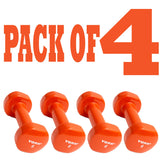 York Barbell Vinyl Coated Fitbell Dumbbell (6LB, Pack of 4) | Durable Anti-Roll Anti-Slip, Color Orange | Ideal for Arm Rows Squats Chest Presses Bicep Curls Walking Jogging & Yoga-hydrafitnessparts