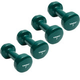 York Barbell Vinyl Coated Fitbell Dumbbell (7LB, Pack of 4) | Durable Anti-Roll Anti-Slip, Color Dark Green | Ideal for Arm Rows Squats Chest Presses Bicep Curls Walking Jogging & Yoga-hydrafitnessparts