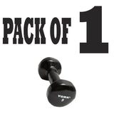 York Barbell Vinyl Coated Fitbell Dumbbell (9LB, Pack of 1) | Durable Anti-Roll Anti-Slip, Color Black | Ideal for Arm Rows Squats Chest Presses Bicep Curls Walking Jogging & Yoga-hydrafitnessparts