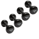 York Barbell Vinyl Coated Fitbell Dumbbell (9LB, Pack of 4) | Durable Anti-Roll Anti-Slip, Color Black | Ideal for Arm Rows Squats Chest Presses Bicep Curls Walking Jogging & Yoga-hydrafitnessparts