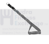 Adjustable Strap Handle Stirrup For Cable Home Gym 37 x 140 - 340mm overall - hydrafitnessparts
