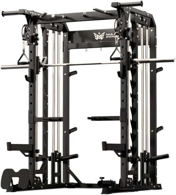 All - In - One B52 Standard Home Gym Smith Machine with Power Rack Cable Dual Pulley - hydrafitnessparts