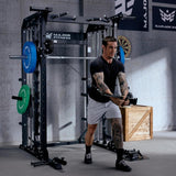 All - In - One B52 Standard Home Gym Smith Machine with Power Rack Cable Dual Pulley - hydrafitnessparts