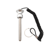 Aluminium Magnetic Weight Stack Pin W/Lanyard Lock Color Silver Size Φ10 x 80 - hydrafitnessparts
