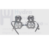 Bowflex Stationary Bike L & R Foot Pedal Pair Aluminum Toe Cage Straps - hydrafitnessparts