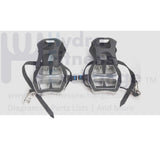 Bowflex Stationary Bike L & R Foot Pedal Pair Aluminum Toe Cage Straps - hydrafitnessparts