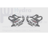 Bowflex Stationary Bike L & R Foot Pedal Pair W/Spindle 9/16" 8016576 & 8016575 - hydrafitnessparts