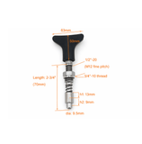 Cable Gym Pop Pin Knob 63mm | 10 Thread - L 70mm | 9.5mm Tip For Strength System - hydrafitnessparts