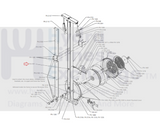 Concept II SkiErg Rower Traveling Pulley Assembly 2741 - hydrafitnessparts