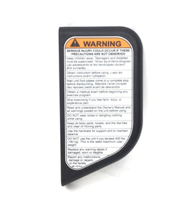 Cybex Arc Trainer - 600A Elliptical Placard Cover Warning Decal DE - 17213 - 4 - hydrafitnessparts