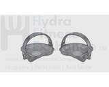 Cybex Stationary Bike L & R Foot Pedal Pair W/Straps Spindle 9/16" AX - 18138 - hydrafitnessparts