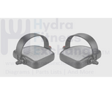 Cybex Stationary Bike L & R Oversized Rehab Pedal Pair W/Straps Spindle 9/16" - hydrafitnessparts