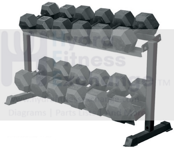 Freeweights Rack Freeweights 2-Tier Pro-Hex Rack Holds 10 Pairs - Dumbbells Sold Separa ...